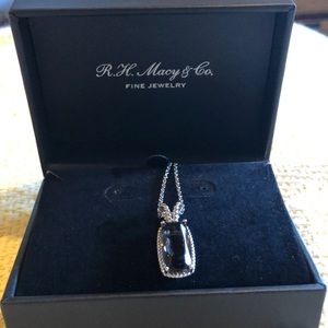 NWT Macy’s Smoky quartz necklace